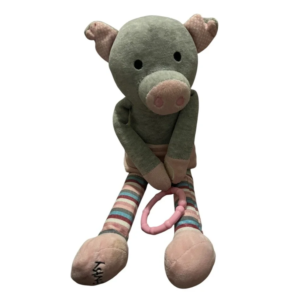 Scentsy Sidekick Pippy the Pig Plush Lovey Teething Ring